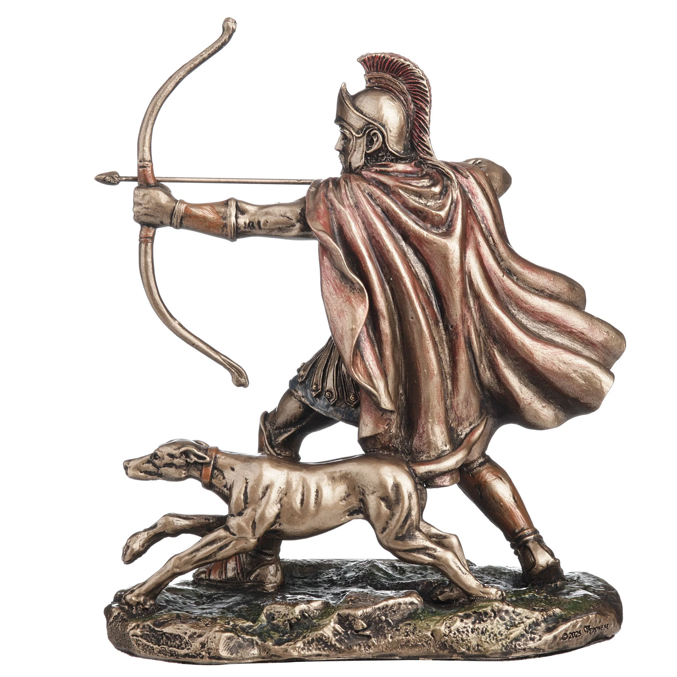 Odysseus Drawing His Bow with Argos Figurine - Image 4