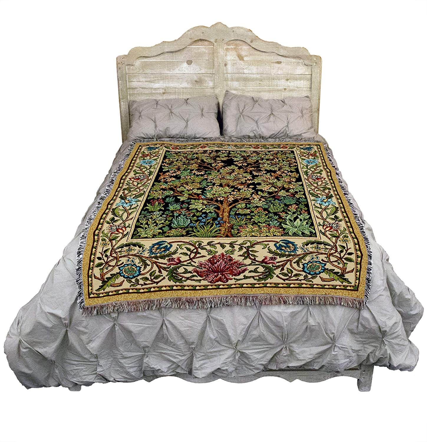 Ornate Tree of Life Tapestry Blanket - Image 2