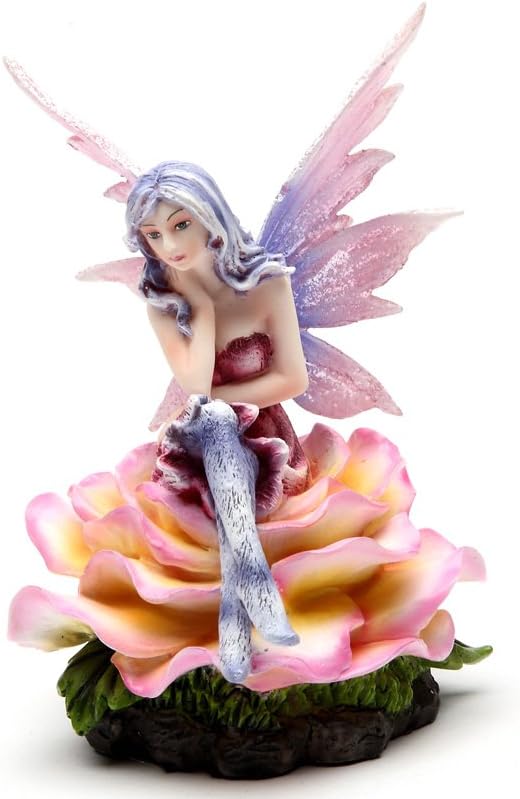 Pink Blossom Flower Fairy Figurine
