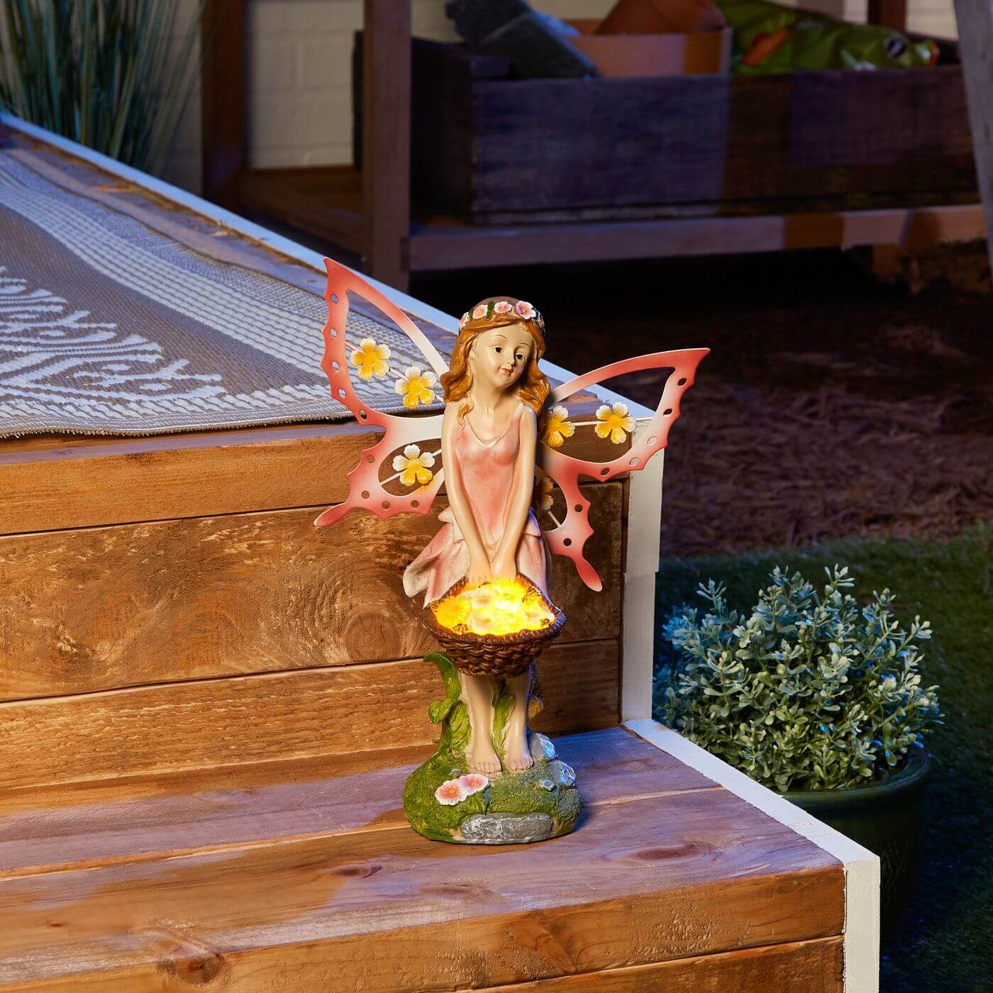 Pink Solar Fairy Figurine - Image 3