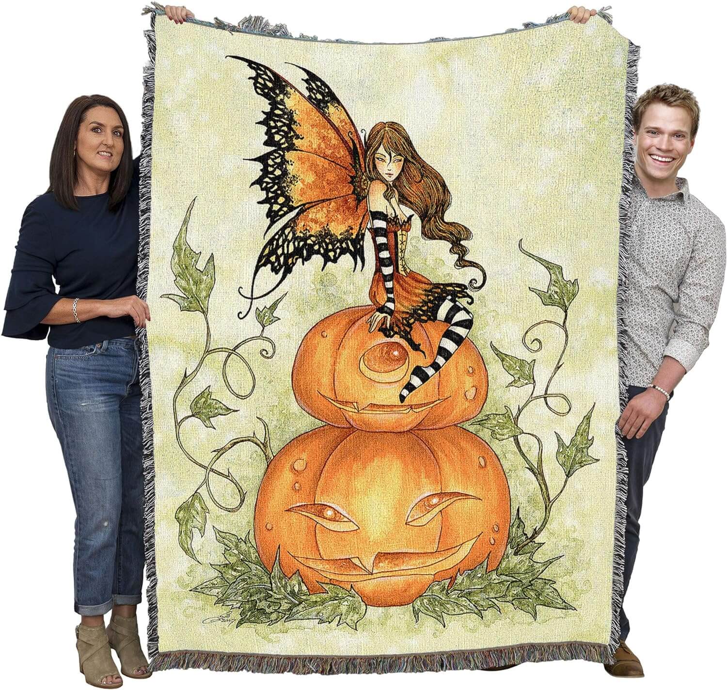 Pumpkin Fairy Tapestry Blanket - Image 3