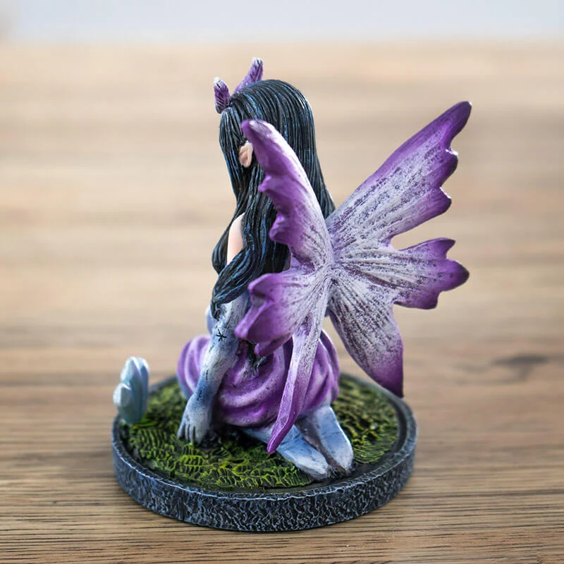 Purple Crystal Ball Fairy Figurine - Image 2
