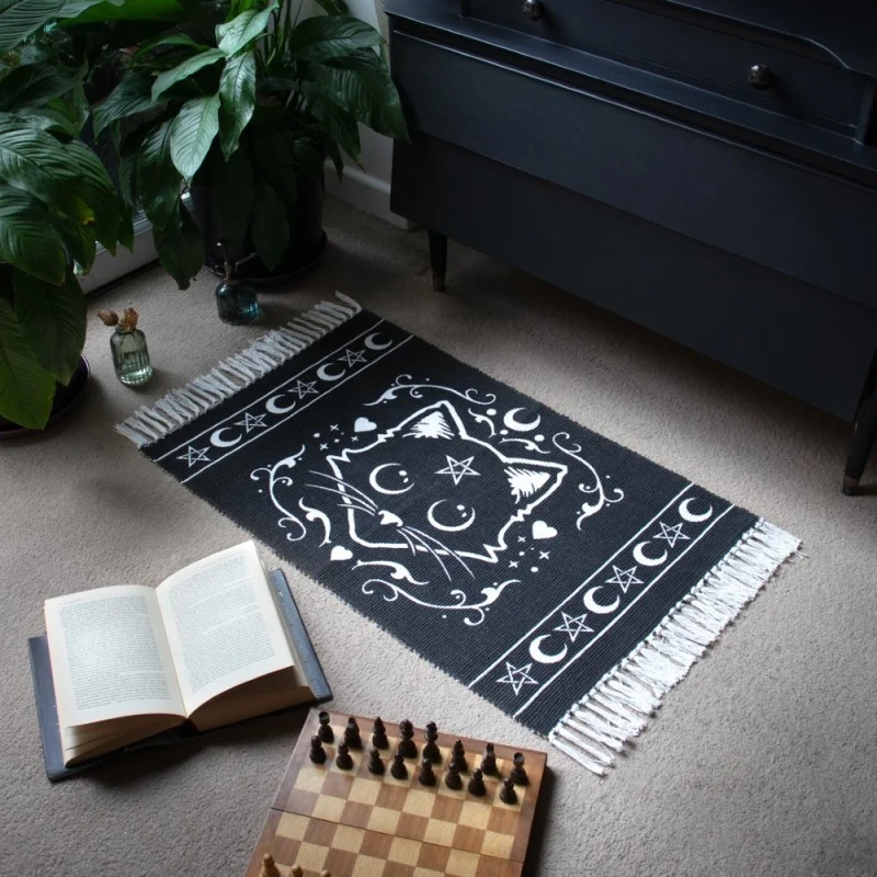 Purrfect Black Cat Rug - Image 6