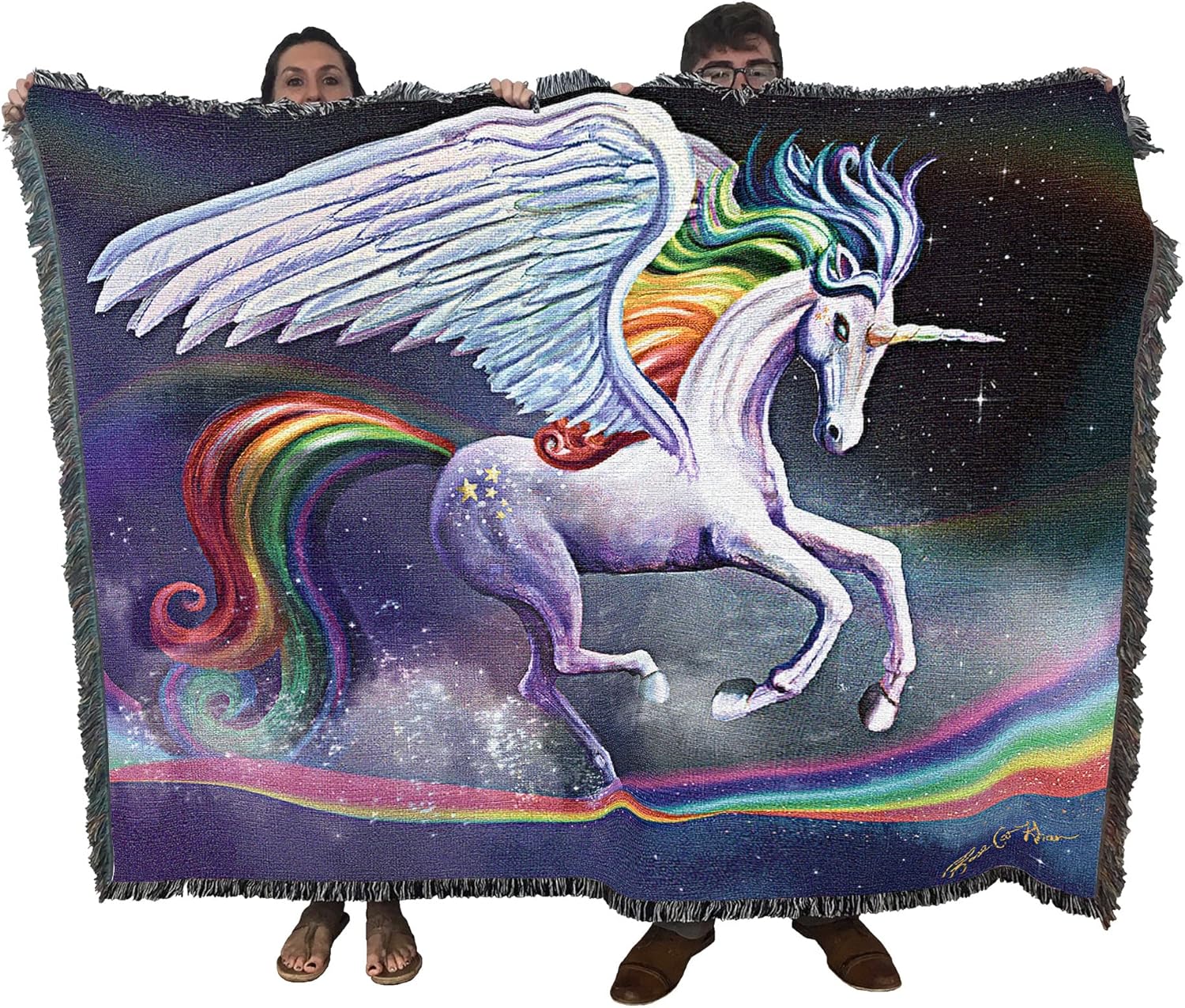 Rainbow Dancer Unicorn Tapestry Blanket - Image 2