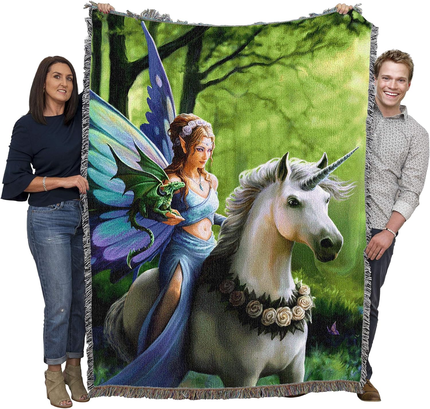 Realm of Enchantment Tapestry Blanket by Anne Stokes - Image 2