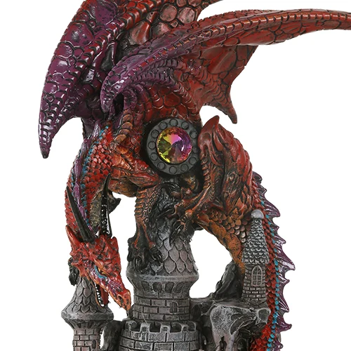 Red Castle Guardian Dragon Figurine - Image 2