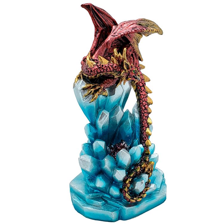 Red Dragon on Crystals with LED Light Figurine - Image 3