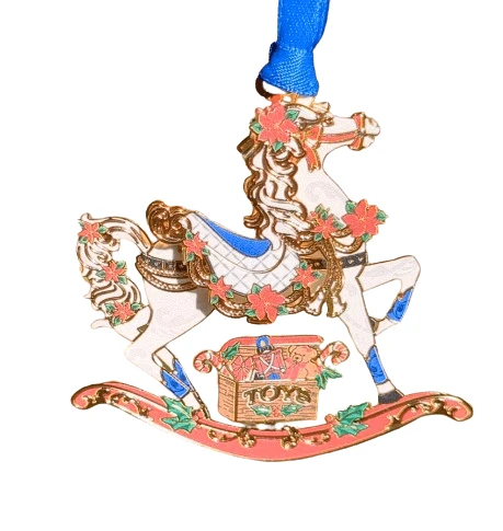 Rocking Horse Brass Ornament