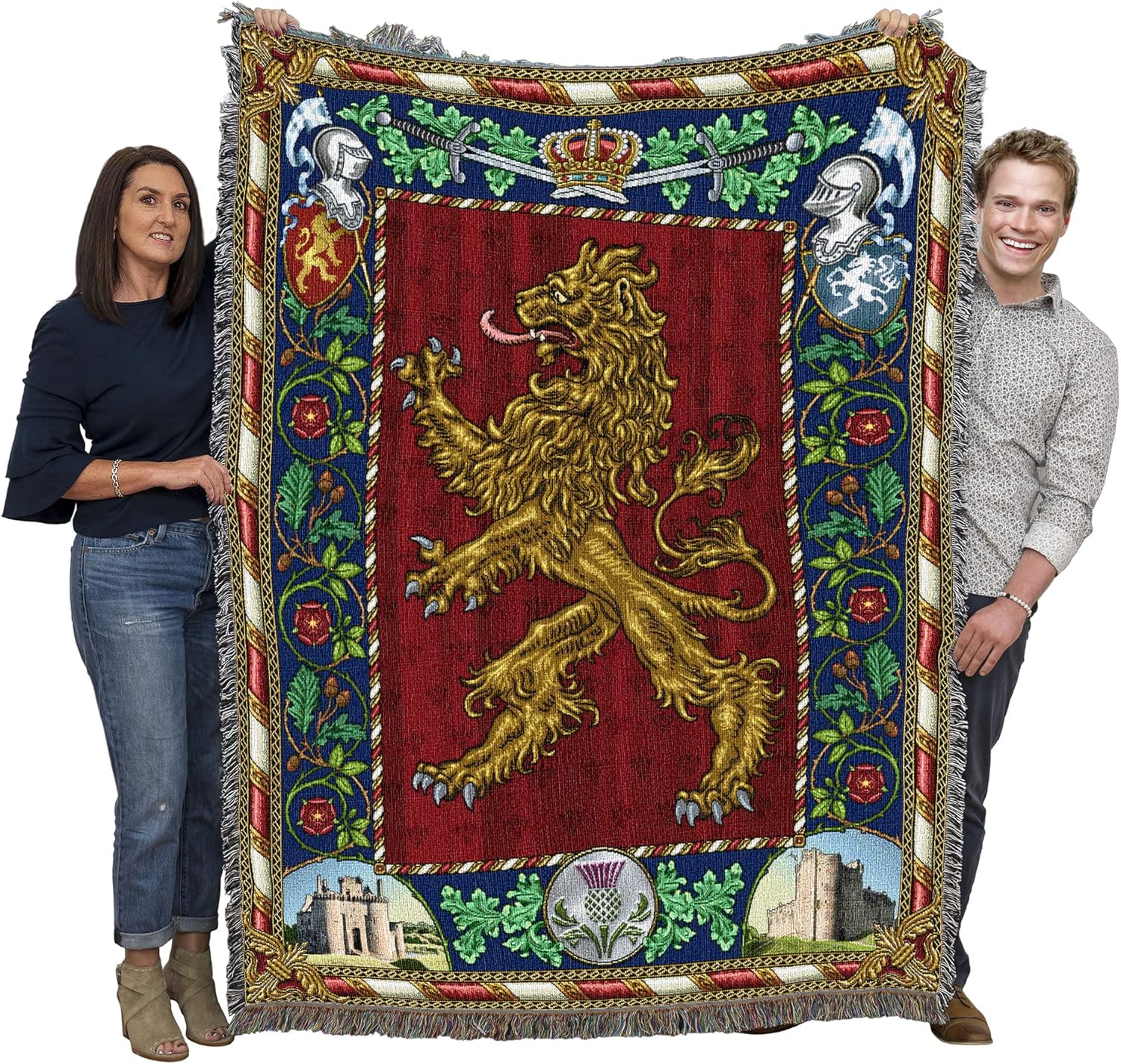 Scottish Lion Tapestry Blanket - Image 2