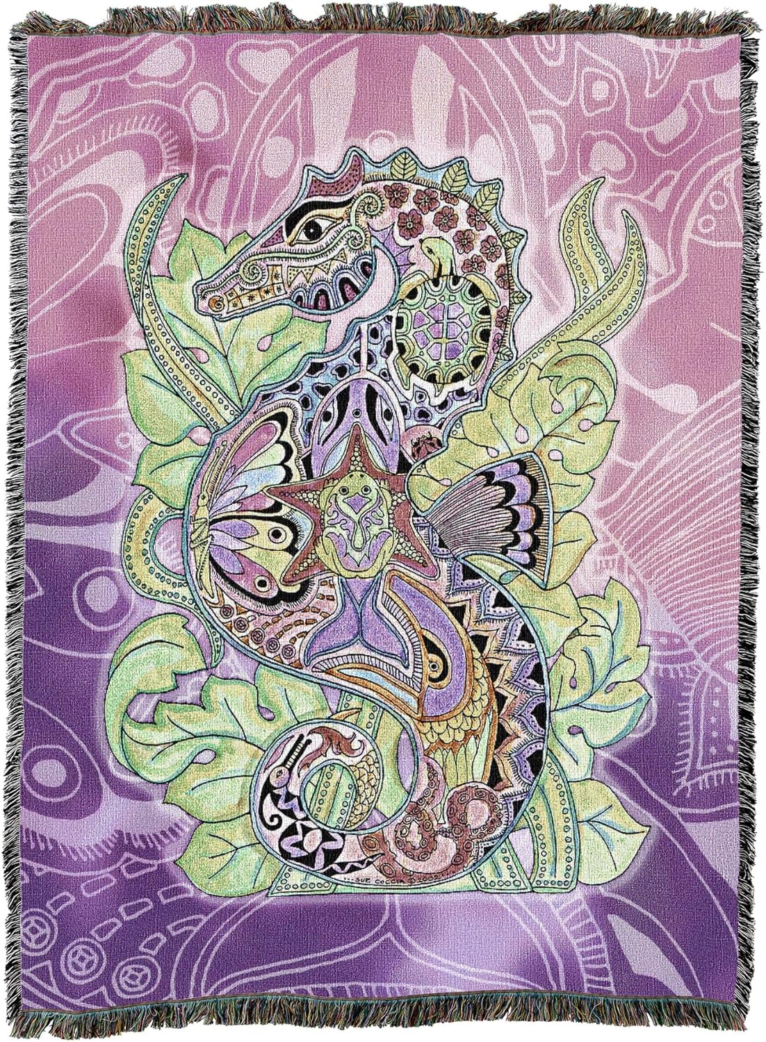 Seahorse Animal Spirits Tapestry Blanket