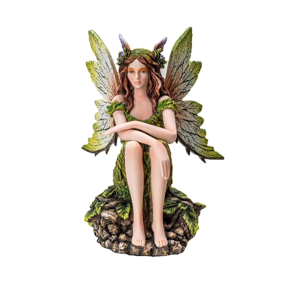 Serene Sitting Earth Fairy Figurine