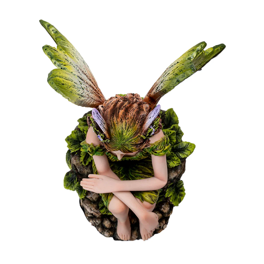 Serene Sitting Earth Fairy Figurine - Image 3