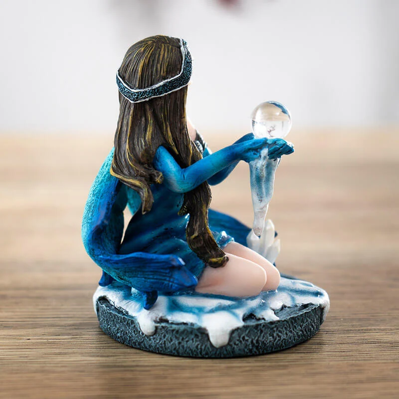 Small Crystal Ball Snowy Fairy Figurine - Image 3