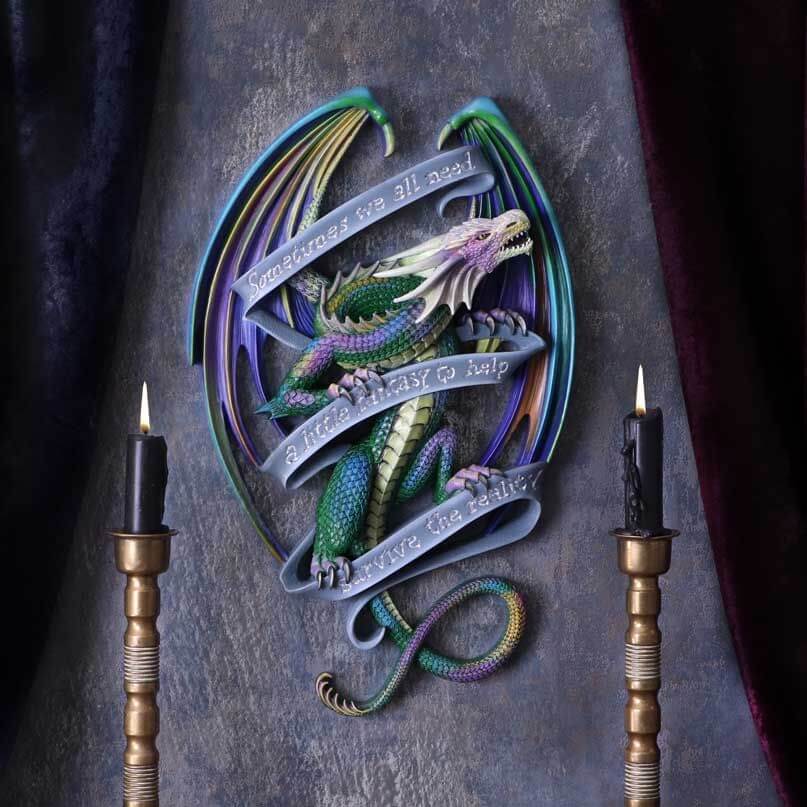 'Sometimes' Dragon Plaque by Anne Stokes - Image 5