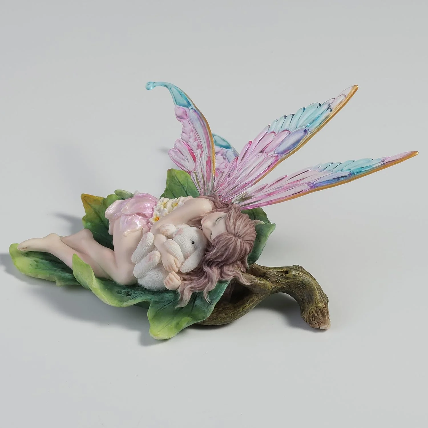 Stellate Fairy Cuddling a Bunny Figurine - Image 2