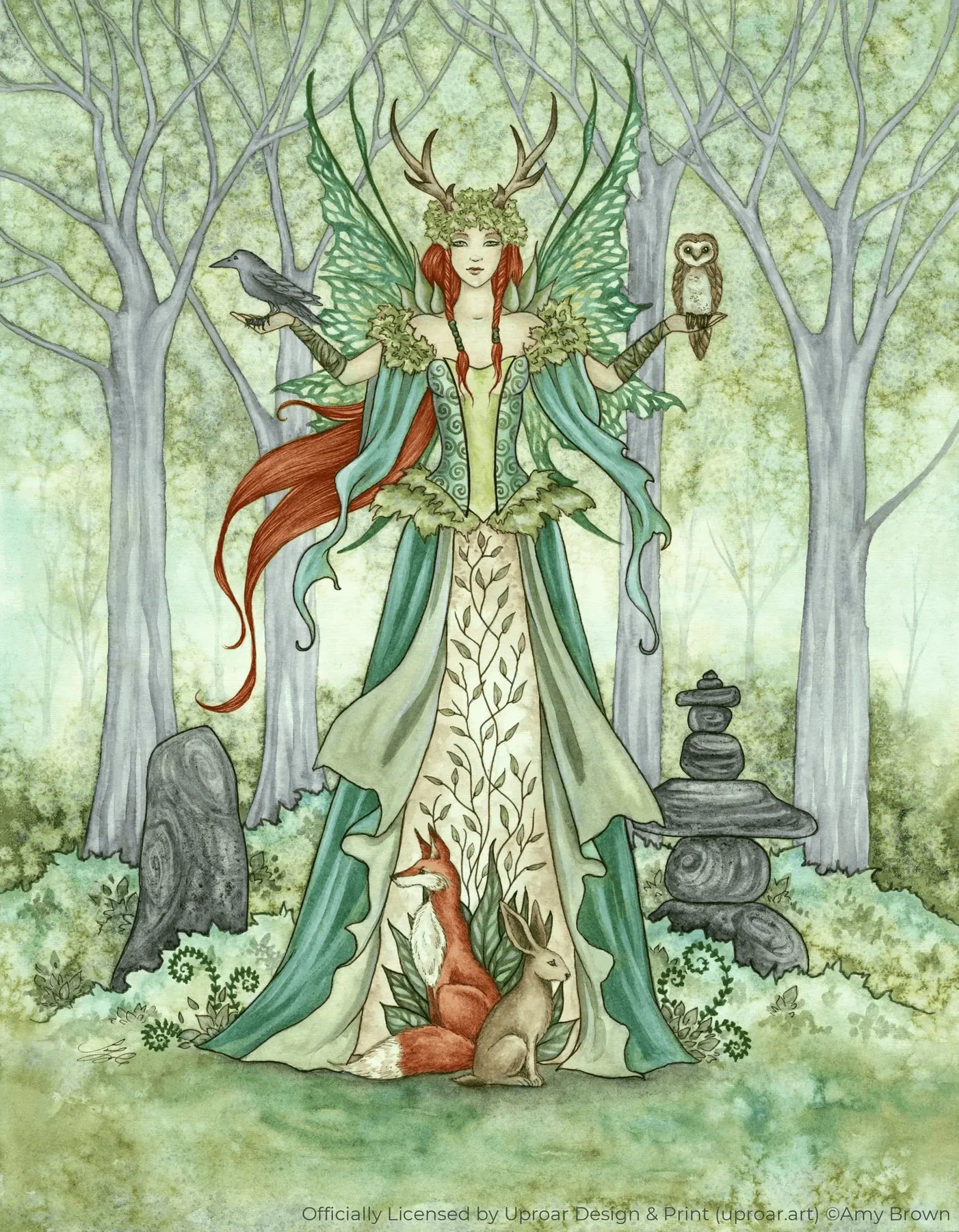 The Caretaker by Amy Brown Metal Art Print
