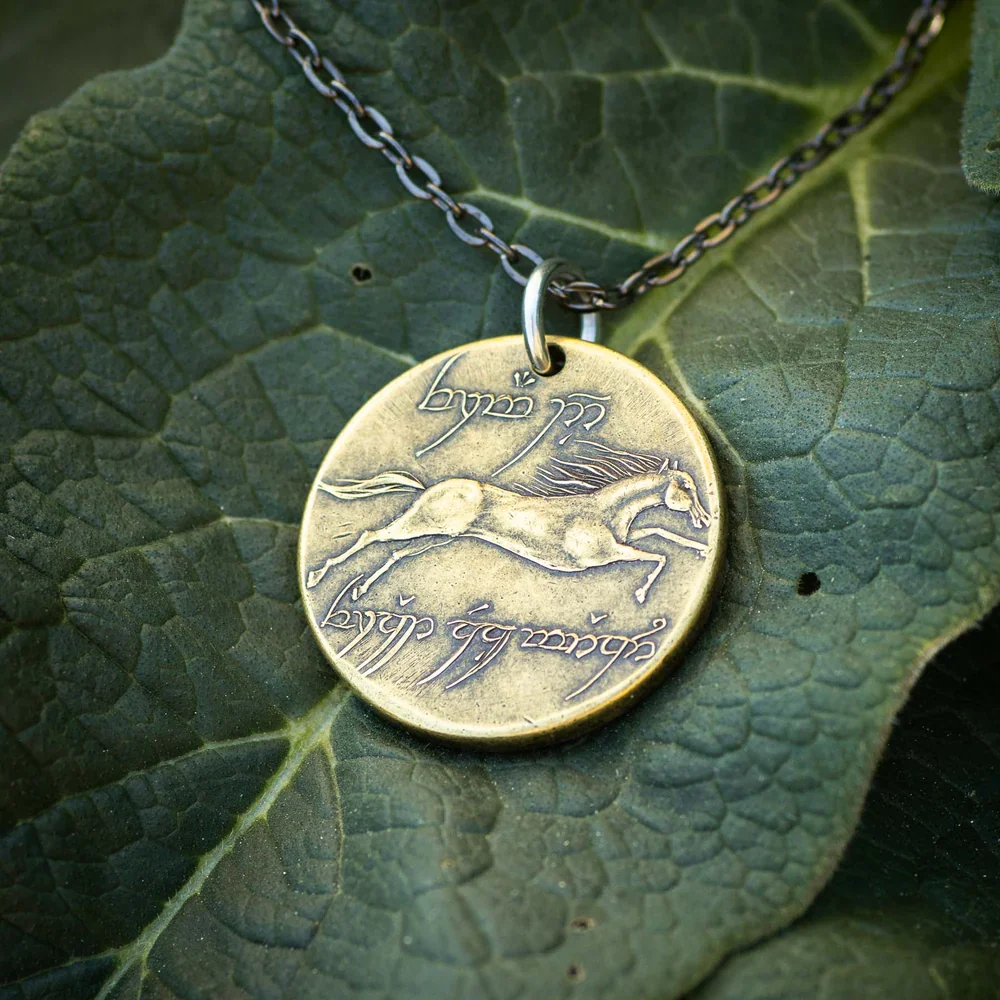 The War of the Rohirrim Brass Stallion Necklace