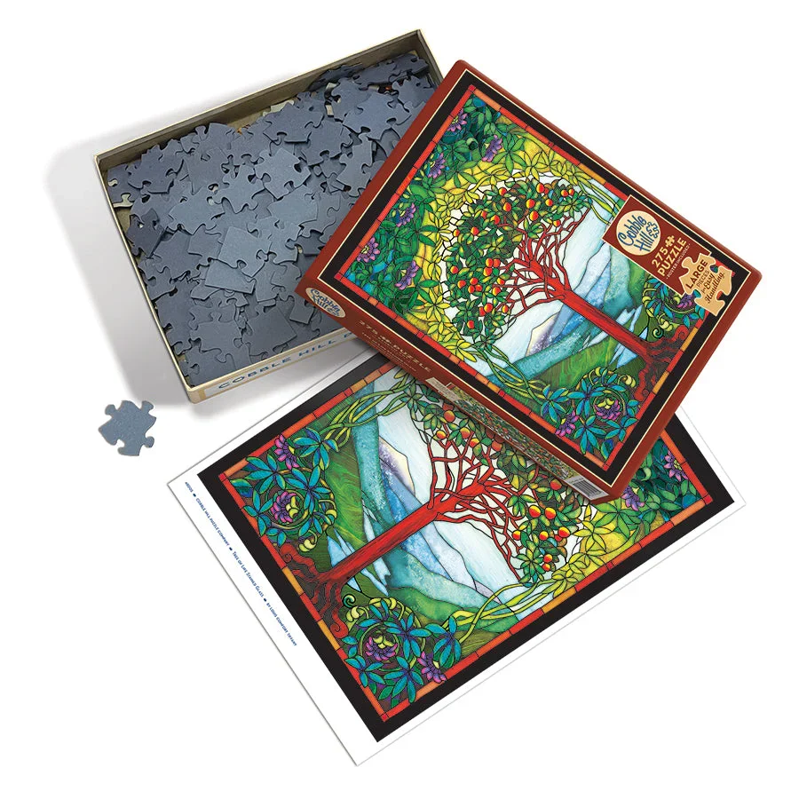 Tree of Life Stained Glass Easy Handling Jigsaw Puzzle (275 Pieces) - Image 2