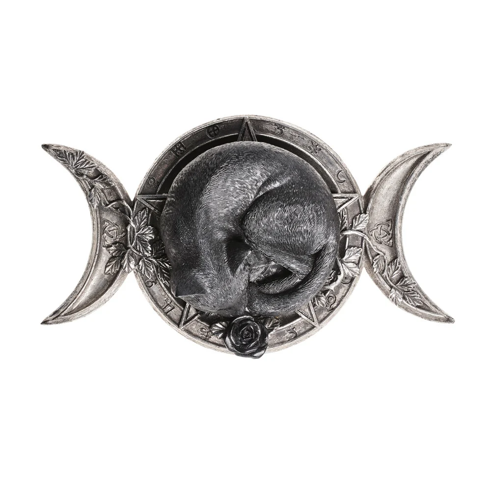 Triple Moon Black Cat Figurine - Image 3