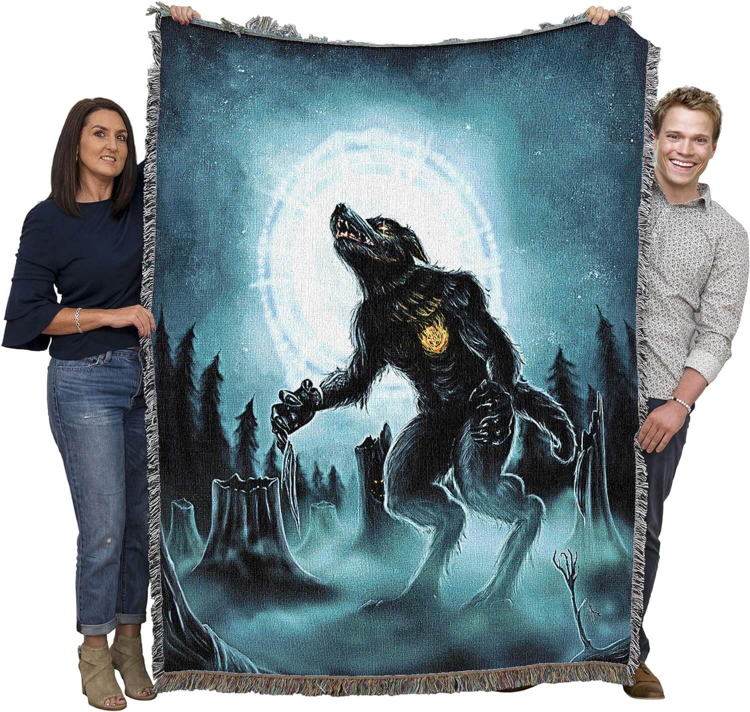 Waking the Wolf Tapestry Blanket - Image 2