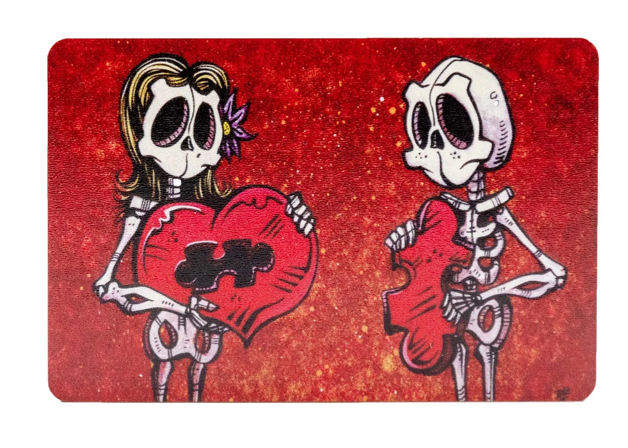 We Just Fit Skeletons Magnet by David Lozeau