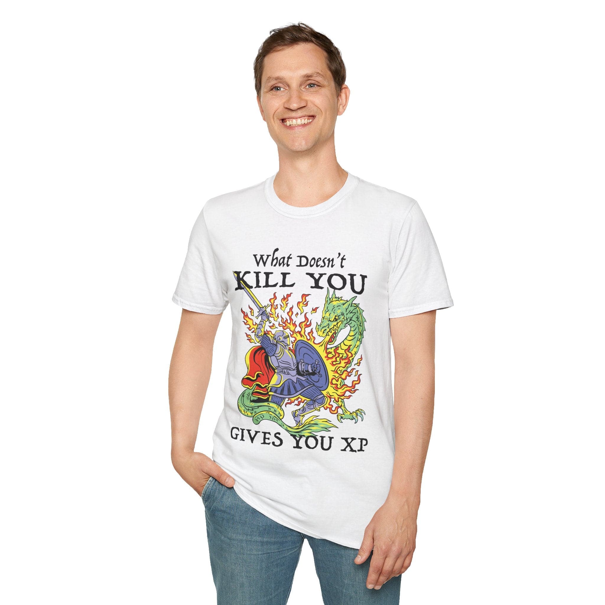 What Doesn't Kill You Gives You XP D&D T-Shirt - Image 6