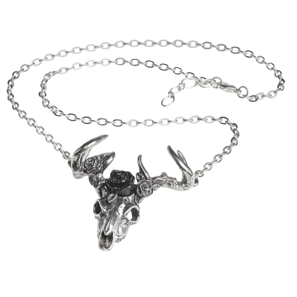 White Hart, Black Rose Pendant - Image 2