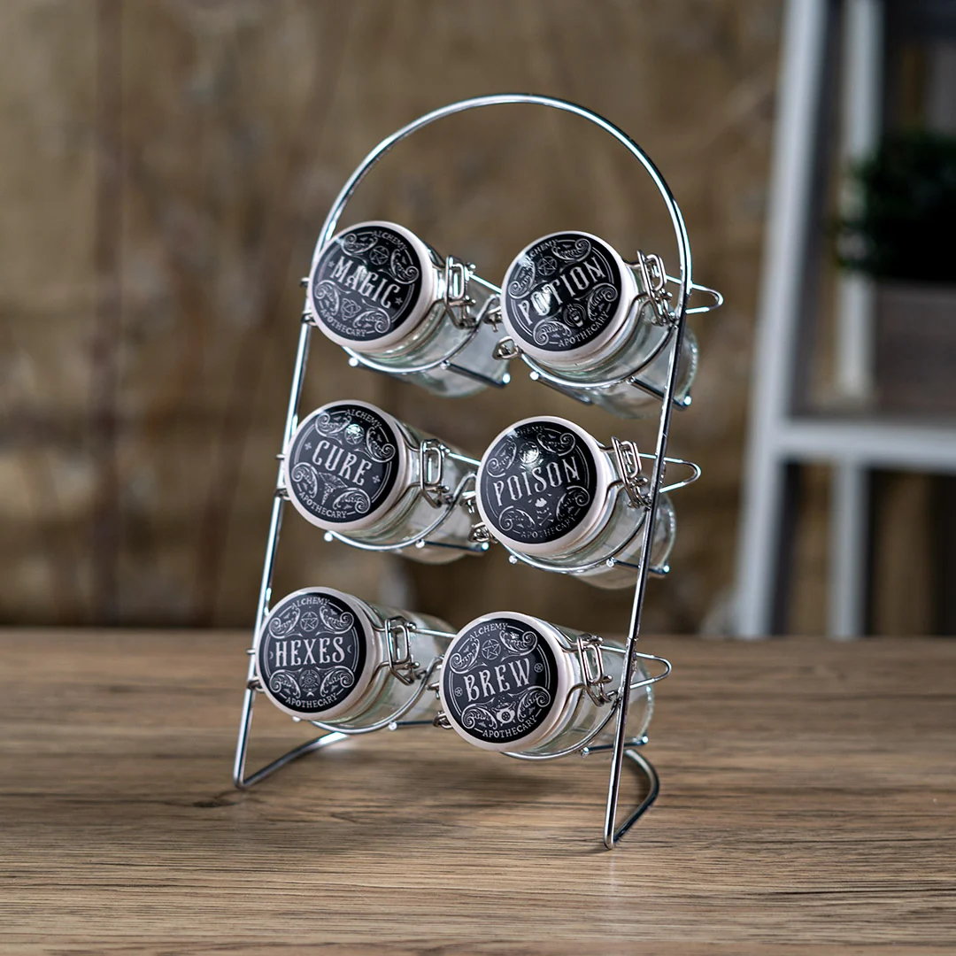Witch's Spice Rack with Jars - Image 4